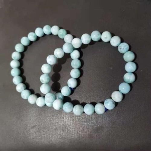 AAAAA Nature Stone Larimar Beads for Jewelry Bracelet 6mm 8mm DIY Accessories