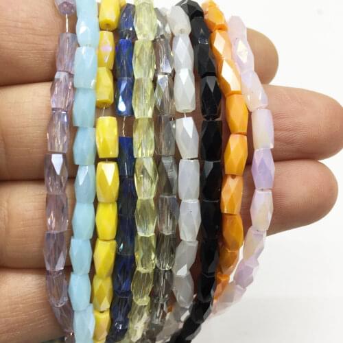 Eruifa about 80pcs 3*6mm Tear Shiny Faceted Galss Beads Charms Pendant Jewelry DIY Hand making Earring Necklace Bracelet
