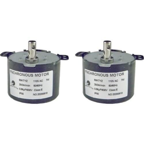 CHACNS Geared Motor Synchronous 50KTYZ 110V 20-24RPM Large Torque Small Motor Low Speed Mini Gearbox