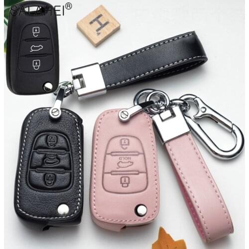 Car Key Case For Hyundai Solaris Santa Fe Verna Tucson HB20 Veloster SR i30 IX35 i40 IX45 Accent Elantra For Kia RIO Ceed K2 K3