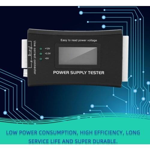 Digital LCD Display PC Computer 20/24 Pin Power Supply Tester Check Quick Bank Supply Power Measuring Diagnostic Tester Tools