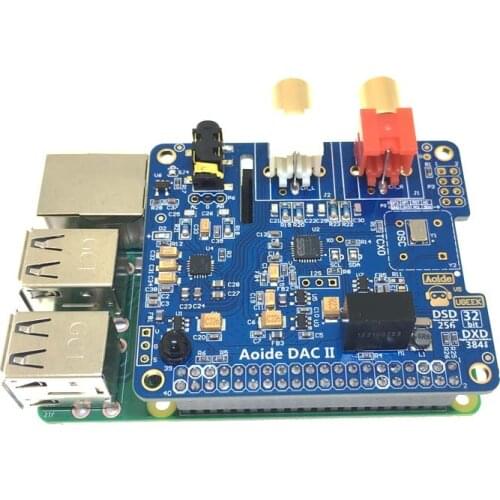 DAC II Hifi Sound Card|ES9018K2M|384 kHz/32-bit|High-Resolutio|DSD format supported|For Raspberry Pi 3 Model B/3B/2B