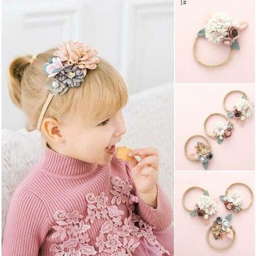 Focusnorm 3 Styles Cute Toddler Baby Girl Accessories Princess Flower Headband Hair Band Headwear New