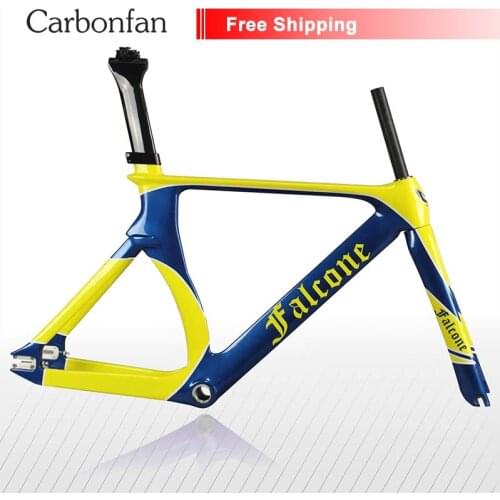 Carbonfan Ready to shipping 54CM Carbon Track Bike Frame,high quality Carbon Track bicycle Frame fork and seat post