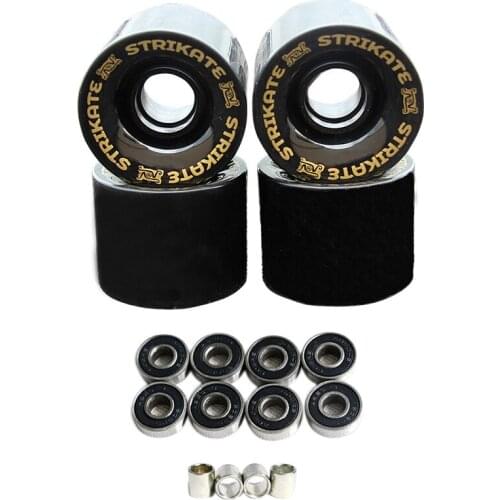 NEW-STRIKATE Durable 4Pcs/Set 60X45mm Skateboard Wheels with Bearing Gasket for Double Warp Action Skateboard Longboard