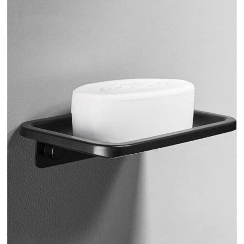 Space Aluminum Soap Dish Wall mounted Soap Basket Box case Bathroom Accessories Wall Mounted Soap Rack Stand Storage Drain Rack