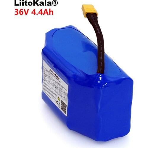 LiitoKala 36V 4.4Ah 4400mah high drain 2 wheel electric scooter self balancing 18650 li-ion battery pack for Self-balancing Fits
