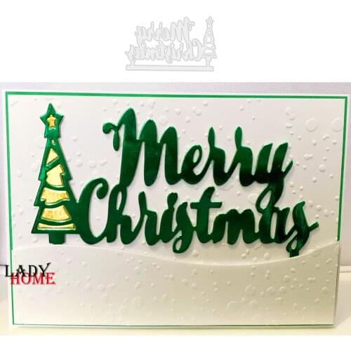 Merry Christmas Tree Metal Cutting Dies DIY Scrapbooking for Album Paper Decor Craft Dies Handcrafts Greeting Cards Dies Cut New