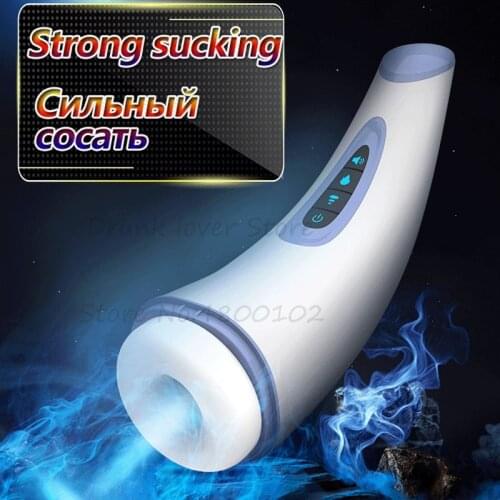 Real Sucking Male Masturbator Cup Automatic Clip Suction Oral Deep Throat Blowjob Powerful Vibrating Moaning SM Sex Toys For Men