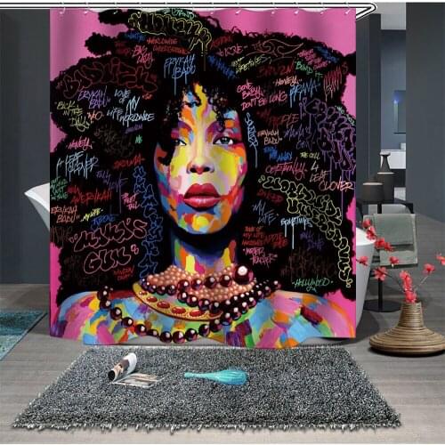 Custom Made Shower Curtain Bathroom Curtain Partition 1.5 x 1.8m 1.8 x 1.8m 1.8 x 2m Woman Lady