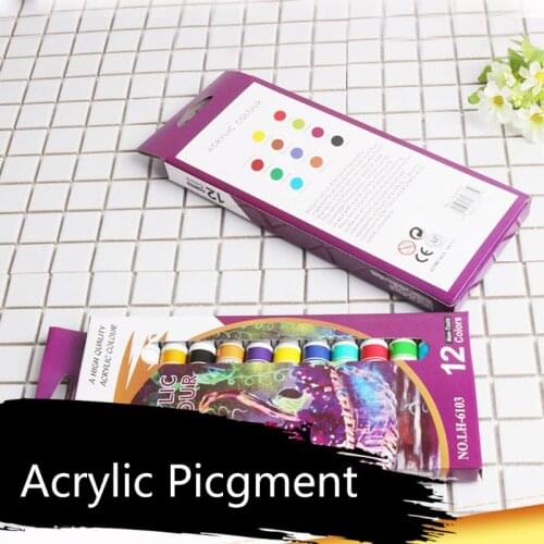 12 x 12ml Heavy Body Colors Rich Pigments Acrylic Paint Set for Painting Crafts 203B