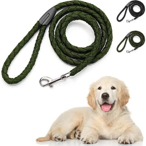 Nylon Leash for Medium or Small Dog Bite Resistant Leash for Walking Your Pet Available in Black and Green Nylon Dog Leash
