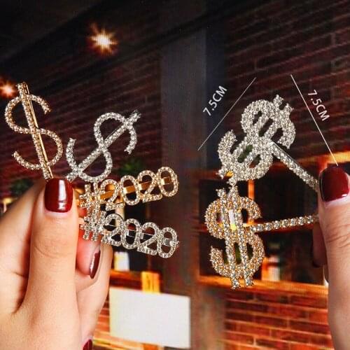 New Fashion Letter Word Rhinestone Crystal Hairpin Hairgrip Hairclips Hair Clip Grip Pin Barrette Ornament Hair Accessories