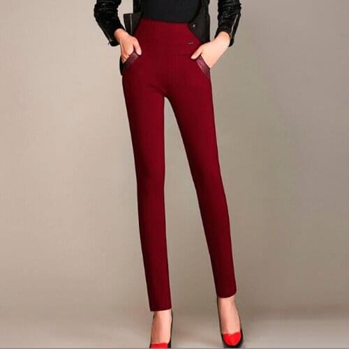 2017 Spring and autumn new leggings were thin elastic stretch pants large size high waist stretch pencils leisure trousers