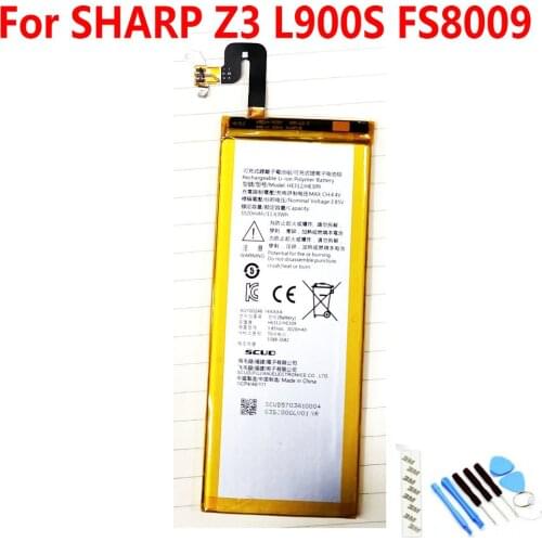 NEW Original 2600mAh HE312 HE309 battery For SHARP Z3 L900S FS8009 Mobile phone