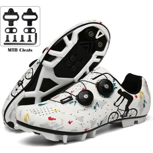 Mtb Cycling Shoes with Cleats Mountain Bike Footwear Men Women Cycling Shoe Man Triathlon Speed Sneakers SPD Route Riding Boots