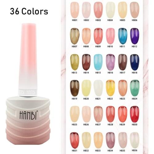 36 Colors Nail Polish Spring Summer Solid Color Crystal Jelly Ice Muscle Long Lasting 15 ML Nail Gel Nail Art Manicure Tool