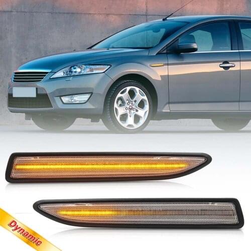Sequential Led Side Marker Indicator Light For Ford Mondeo MK4 07-14 Hatchback Saloon Estate (BA7) Amber Front Turn Signal Lamp