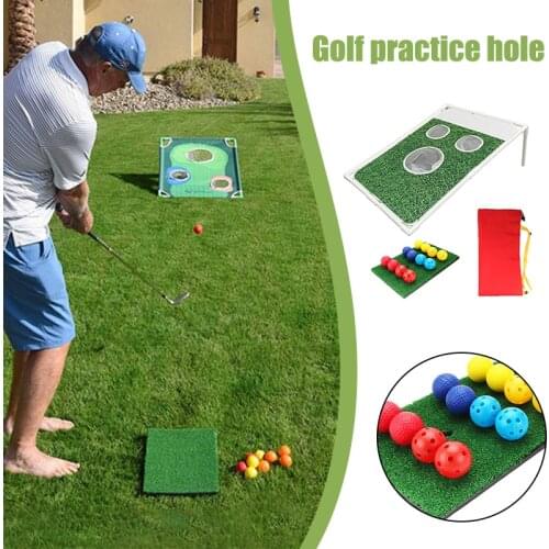 Indoor/Outdoor Dual Use Practical Golf Practice Hole Net Quality Portable Golf Ball Practice Board Golf Trainer Set