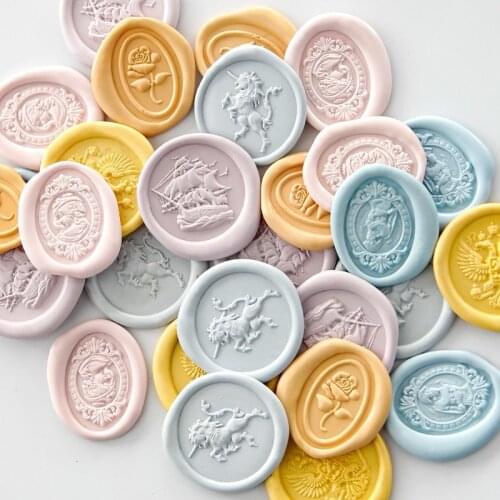 Retro Custom 3D/Flat Head Removable Wax Seal Handle Heads DIY Stamps Postage Journal Package Date Wedding Gift Envelope Tool