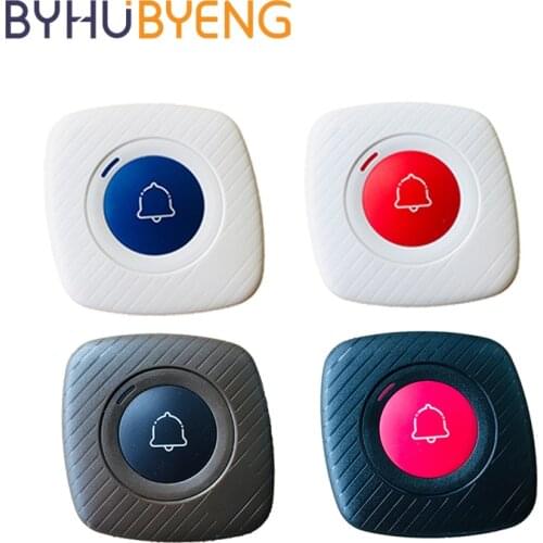 BYHUBYENG 4 Color Waterproof Wireless Waiter Call Button For Restaurant Table Service Calling System Pager Chiama Cameriere
