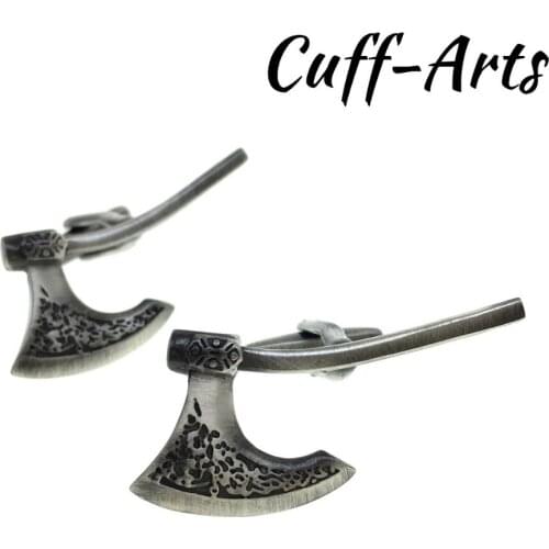 Cuffarts Viking Battle Axe Museum Cufflinks Gentleman 2018 New Style Brass Men Cosplay Cuff Links Jewelry Men Cufflink C10165