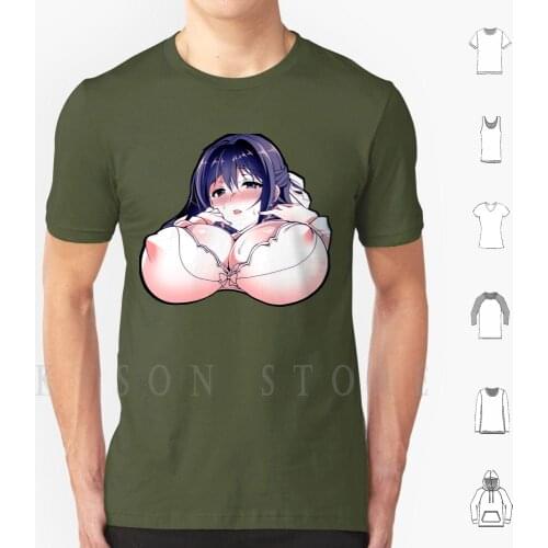 Shy Ecchi Girl T Shirt Men Cotton Hentai Ecchi Anime Manga Shy Yandere Japanese Boobs Tits Breasts Bra Lingerie