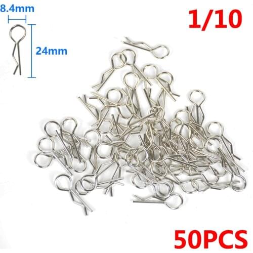 100PCS RC Car Parts 1/10 Cars Shell Body Clips Pins Housing Latch R Buckles Fixed for 1:10 Crawler Bigfoot Buggy Drift Model Car