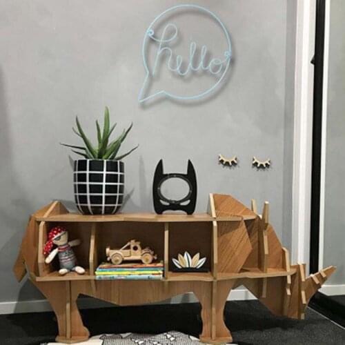 1piece Nordic Iron Hello letters wall sticker for kid Room Hanging Decorations Hallway Sign Welcome Sign Wall Art Wall Hanging