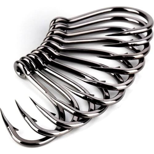 1pack 1#-12/0# Mustad Sea Fishing 10827NP# 4X Strong Hooks Livebait High Carbon Steel Barbed Hook Sturgeon/Carp/Tuna Jig Hook