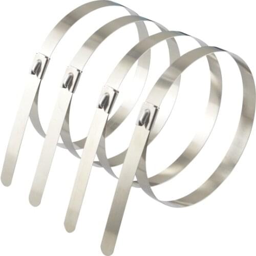 100pcs 4.6*100mm Stainless Steel Zip Cable Ties Lock Tie Wrap