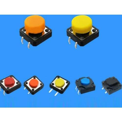 100pcs round button cap orange/yellow patch switch button cap for 12*12mm tactile switches