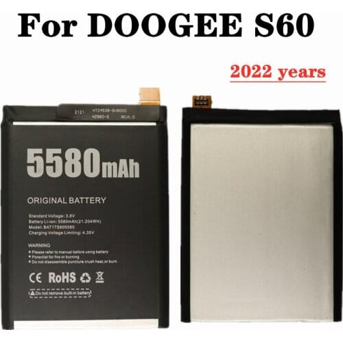 New Original S60 5580mAh BAT17M15580 BAT17S605580 BAT173605580 Battery For DOOGEE S60 Smart Mobile Phone In Stock