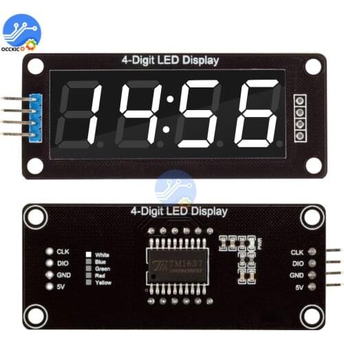 4-Digit LED 0.56inch Display 7 Segments Digital Tube Clock module 7 Blue Yellow White Blue Red Clock Module For Aduino Board