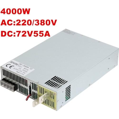 4000W 72V Power Supply 0-72V Adjustable Power 72VDC AC-DC 0-5V Analog Signal Control SE-4000-72 Power Transformer 72V 36A on/off