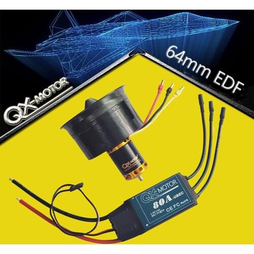 64mm EDF Set 12 Blades Ducted Fan and esc for airplane parts
