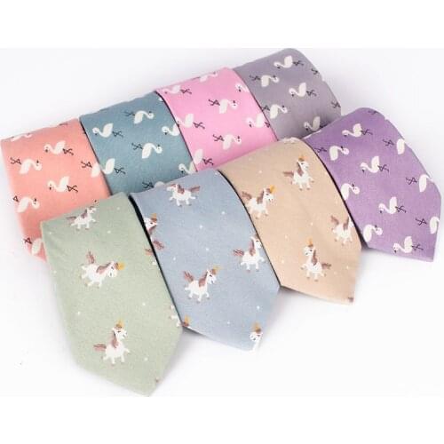 7cm Cotton Tie Green Printed Neck Ties For Men Business Skinny Casual NeckTie For Women Printed Ties For Wedding Gift Slim Ties