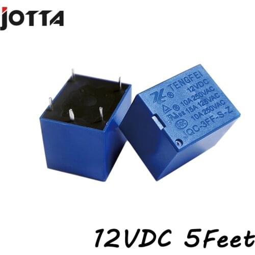 Free shipping 5pcs/lot JQC-3FF-S-Z T73 12VDC 5 feet 10A /5 Pins RELAY Coil Power Relay form C electromagnetic relay