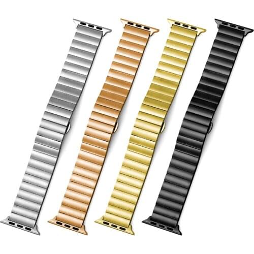 Fashion Stainless Steel Butterfly Band For Apple Watch 38mm 40mm 42mm 44mm Apple iWatch Strap Series 3 4 5 6 Bracelet