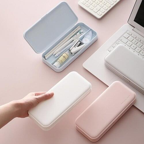 Pencil Case Multi-functional Large Capacity High Quality PP Simple Stationery Storage Case for Student