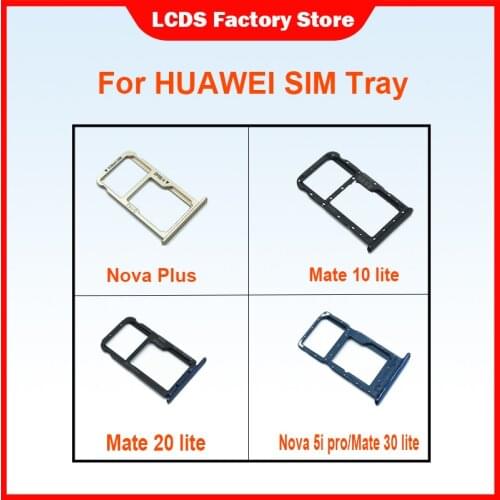 AAA SD Memory Card MicroSD Holder Nano Sim Card Tray Slot Adapter For HUAWEI Nova Plus mate 10 lite mate 20 30 lite Nova 5i pro