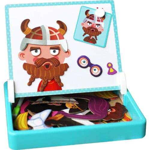 Baby Toy Magnetic Puzzle 3D Jigsaw Puzzle Traffic Ocean Letter and Number Wooden Puzzle Early Educational toys for Children Gift