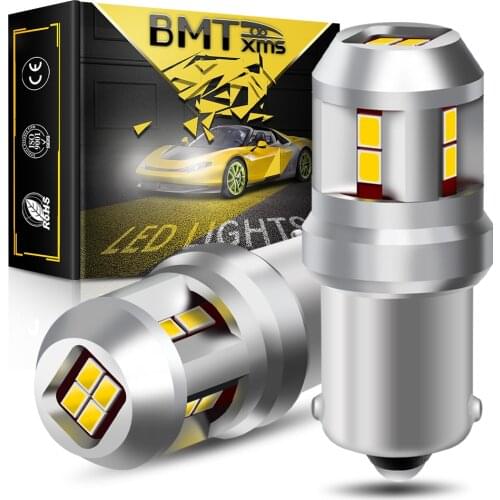 BMTxms 2x Canbus For Kia Rio 3 4 2015 2016 2017 2018 P21W 1156 BA15S Car LED DRL Daytime Running Light T15 W16W Reverse Lamp