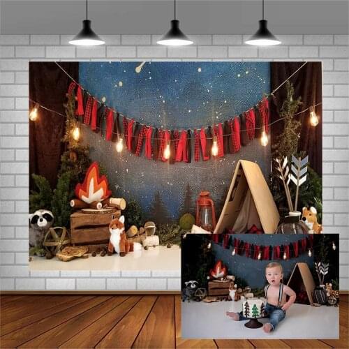 Avezano Photography Backgrounds Wilderness Camping Theme Animals Fire Backdrops For Photo Studio Photocall Photozone Decoration