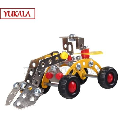 Free shipping Puzzle metal alloy assembled toy816B-4 DIY handmade childrens toys Removable remove the nut Digging snow machines