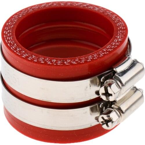 2 Pieces Motorcycle 32mm 34mm Intake Manifold Carburetor Boot Joints Fit for PWK OKO KOSO Carb (Red and Blue)