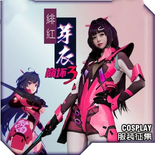Anime Honkai Impact 3 Raiden Mei Battle Uniform Cool Dress Full Set Cosplay Costume Women Halloween Free Shipping New 2020