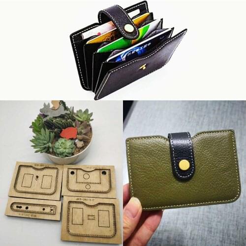 Leather craft template Multi-layer card package 4pcs/set die cutting knife mould hand machine punch tools set deri el aletleri