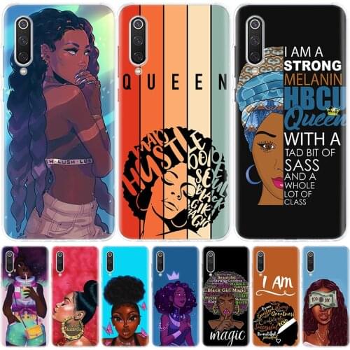 Beautiful Afro Girls Phone Case for Xiaomi Note 10 Mi 11 9 8 CC9 5X 6X A1 A2 A3 9T 10T Lite Pro Poco F1 X3 NFC F3 Cover Coque