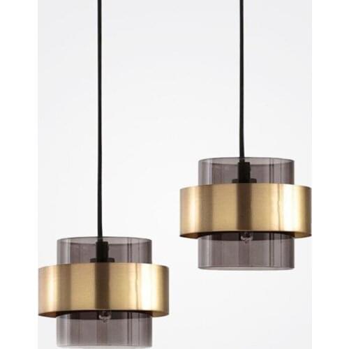 Creative Postmodern Glass Metal Pendant Lights Bedroom Bedside Light Restaurant TV Background Wall Suspension Light Fixtures